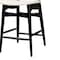 Baxton Studio Tarana Mid-Century Modern Cream Fabric and Black Finished Wood 2-Piece Counter Stool Set, PR 235-2PC-13309-ZORO - alternate 5
